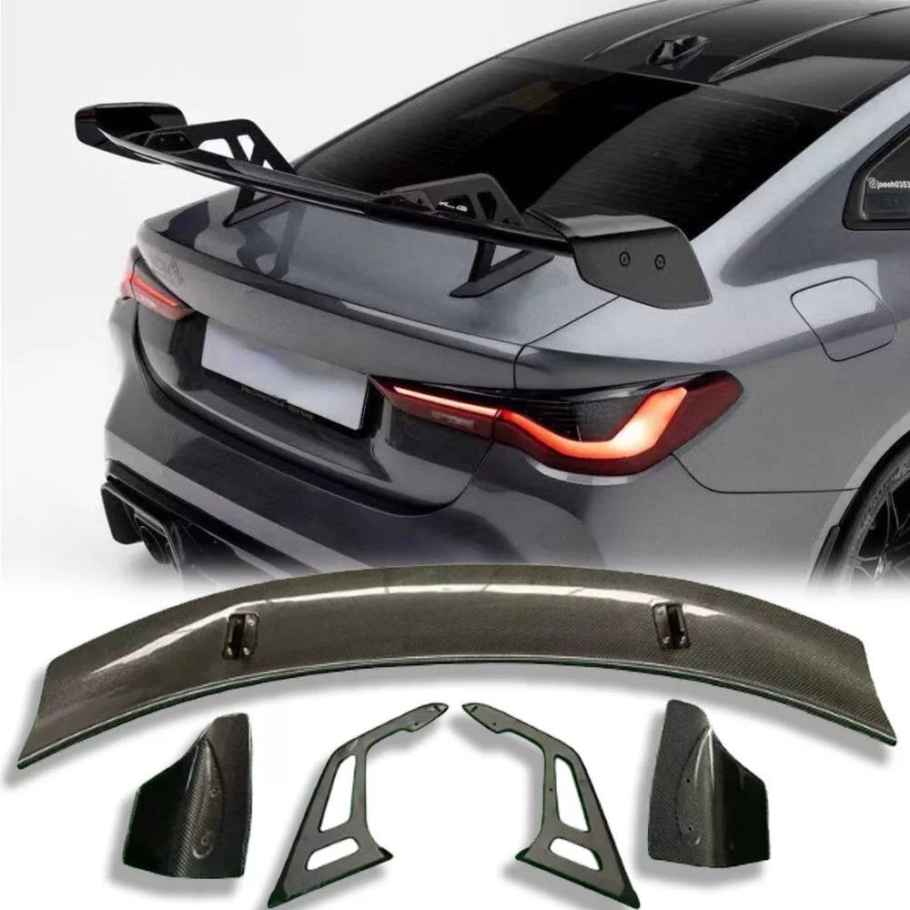 BMW M3 G80 M4 G82 G83 2021-2024 Car Rear Trunk Spoiler Lip Wing Carbon Fiber